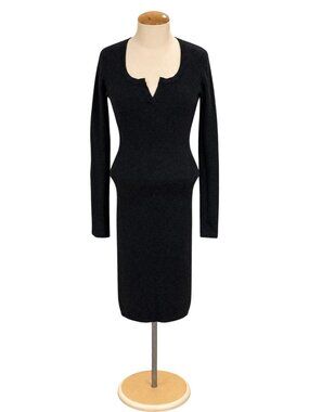 Community Charcoal Ribbed Knit Dress - S